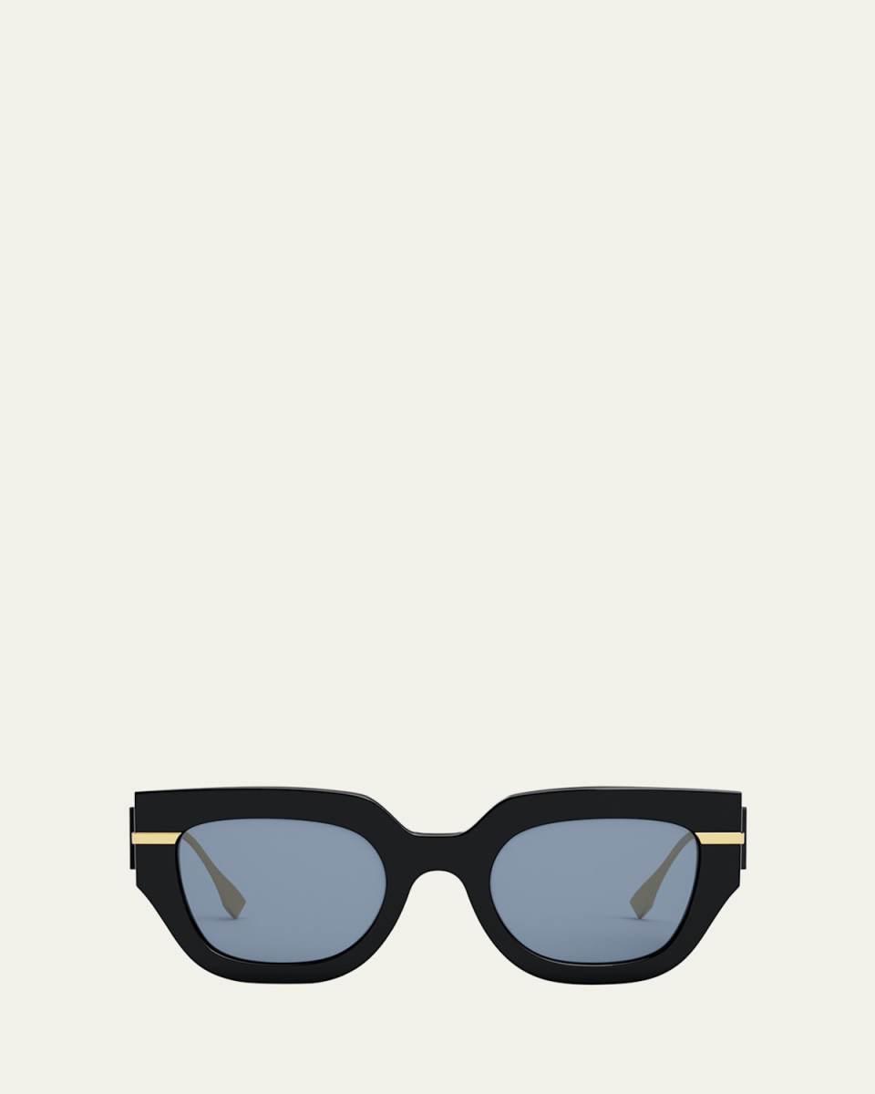 Logo Acetate & Metal Cat-Eye Sunglasses